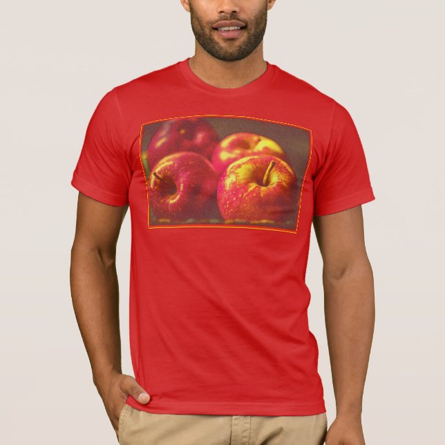 Camiseta "Stack of Red Apples Fruit" Foto escueta. ¡Hazte c (Anverso)