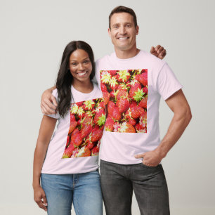 Camiseta "Stack of Strawberries Fruit" Foto escueta. ¡Hazte
