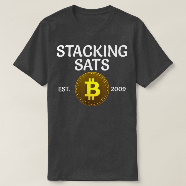Camiseta Stacking Sats Bitcoin Since 2009 Crypto Whale BTC  (Diseño del anverso)