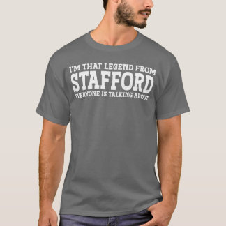 Camiseta Stafford Ciudad NatalXeas Hogar Raíces Divertida C