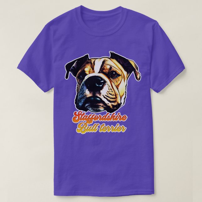 Camiseta Staffordshire Bull terrier 1 (Diseño del anverso)