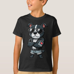 Camiseta Staffordshire Bull Terrier amo a papá perro divert