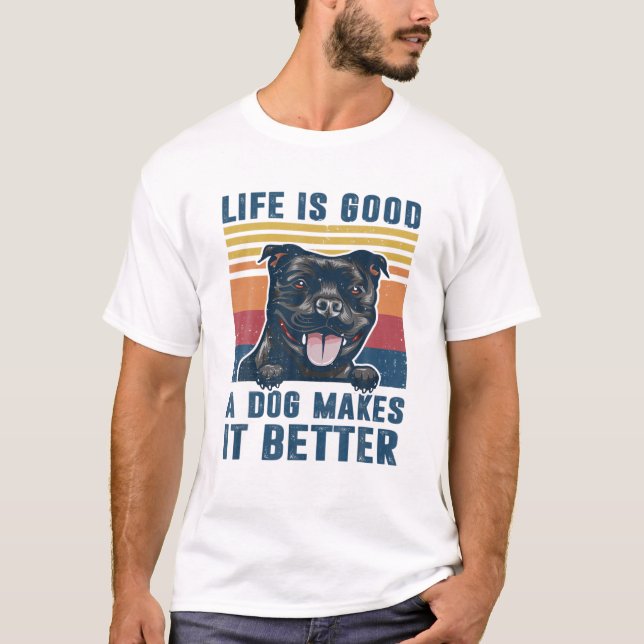 Camiseta Staffordshire Bull Terrier Dog Regalos Funny Dog D (Anverso)