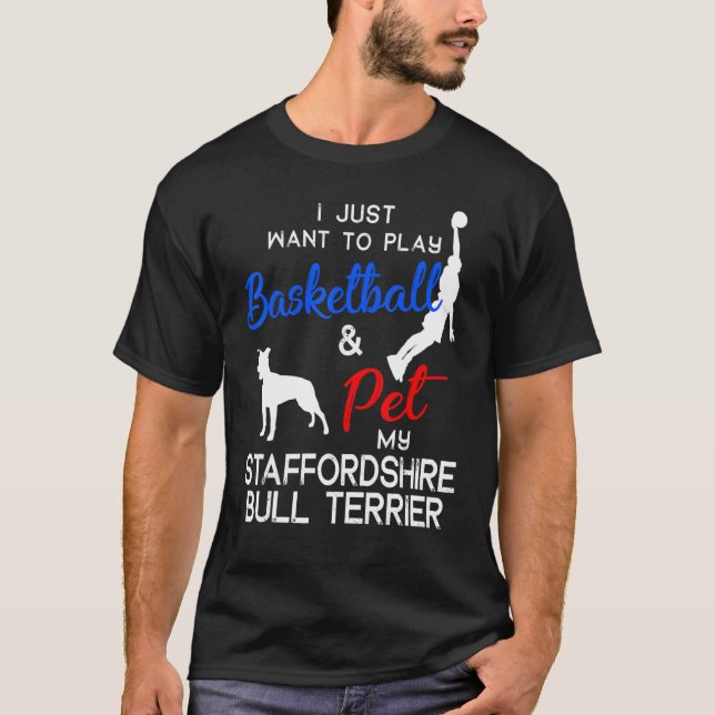 Camiseta Staffordshire Bull Terrier Funny Dog Cumpleaños (Anverso)