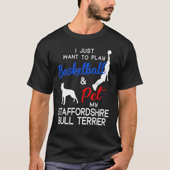 Camiseta Staffordshire Bull Terrier Funny Dog Cumpleaños (Anverso)