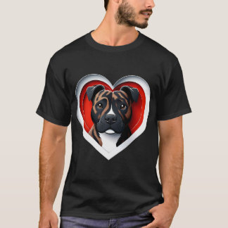 Camiseta Staffordshire Bull Terrier Heart Cute Staffy Puppy