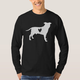 Camiseta Staffordshire Bull Terrier Heart Funny Mascota Dog