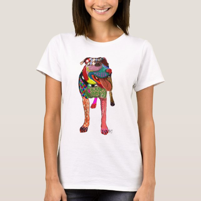 Camiseta Staffordshire Bull Terrier - Patchwork (Anverso)