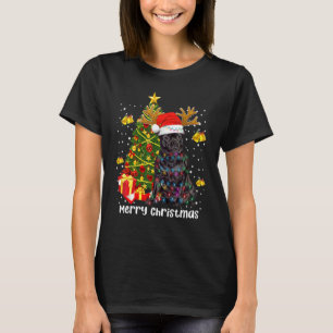 Camiseta Staffordshire Bull Terrier Santa Christmas Tree Li