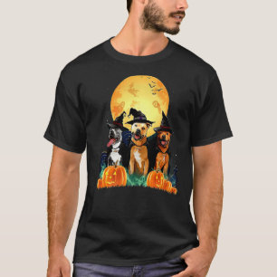 Camiseta Staffordshire Bull Terrier Witch Pumpkin Halloween