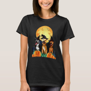 Camiseta Staffordshire Bull Terrier Witch Pumpkin Halloween