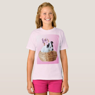 Camiseta Staffordshire Puppy En Una Cesta,