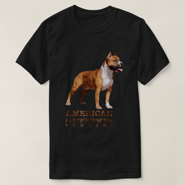 Camiseta Staffordshire Terrier americano - Amstaff (Diseño del anverso)