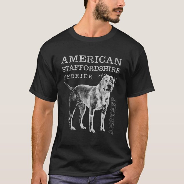 Camiseta Staffordshire Terrier americano - Amstaff (Anverso)