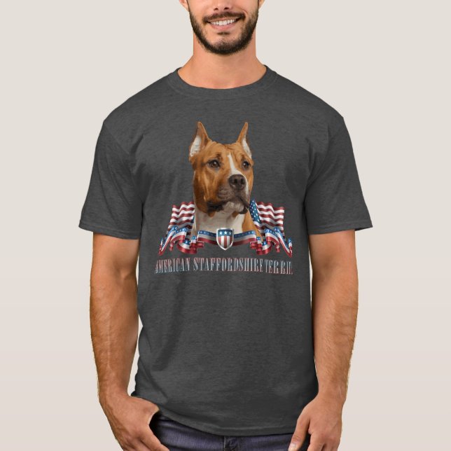 Camiseta Staffordshire Terrier americano - Amstaff (Anverso)