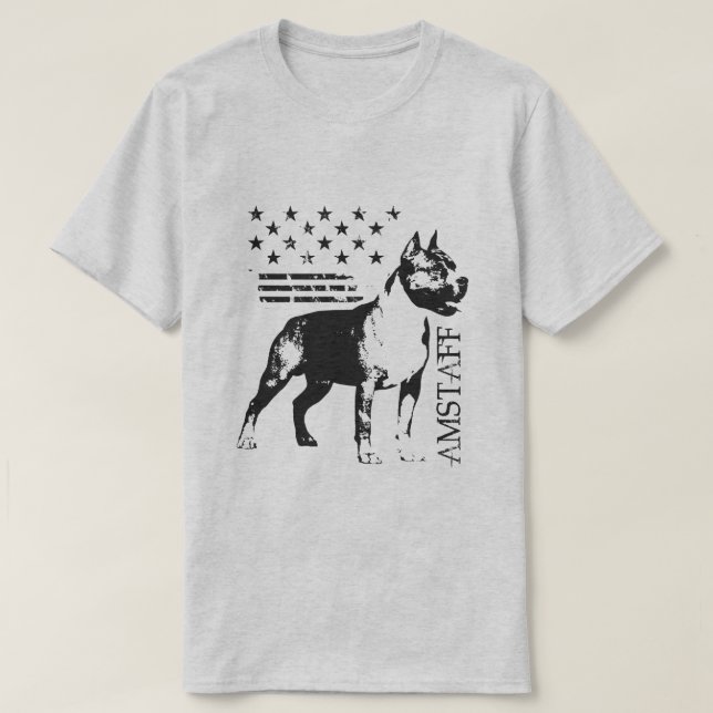 Camiseta Staffordshire Terrier americano - Amstaff (Diseño del anverso)