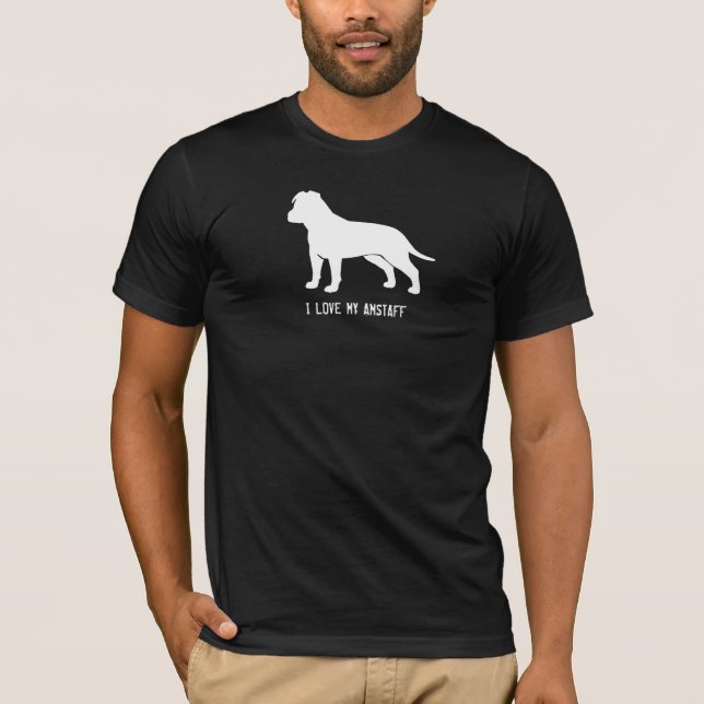 Camiseta Staffordshire Terrier americano (oídos flojos) (Anverso)