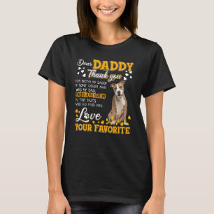 Camiseta Staffy Americano Querido Papá Gracias Por Ser Mi