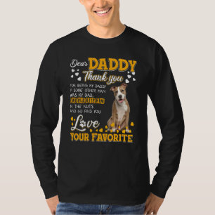 Camiseta Staffy Americano Querido Papá Gracias Por Ser Mi