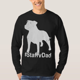 Camiseta Staffy Dad con Staffordshire Bull Terrier Dog Sta