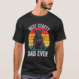 Camiseta Staffy Dad Funny Vintage Staffordshire Bull Terrie