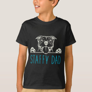 Camiseta Staffy Dad with Staffordshire Bull Terrier Dog