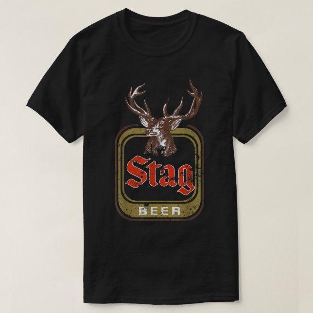 Camiseta Stag Beer Vintage (Diseño del anverso)