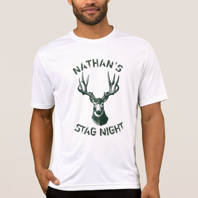 Camiseta Stag Night Antlers Team Groom (Anverso)