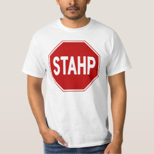 Camiseta ¡STAHP!  Rótulo