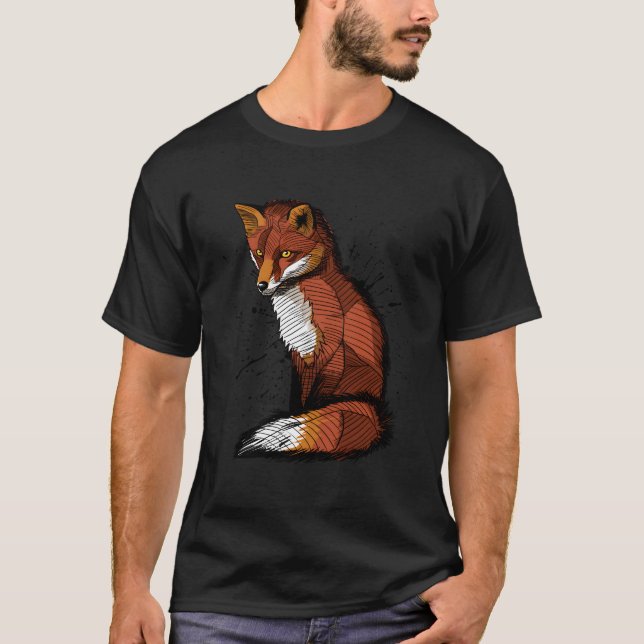Camiseta Stain Fox Animal Beautiful (Anverso)
