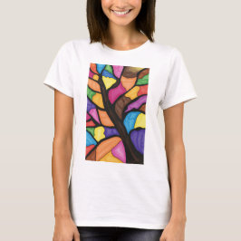 Camiseta Stain glass tree art 
