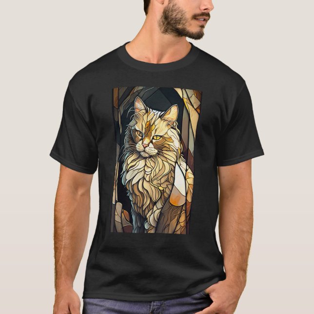Camiseta Stained Glass Buff Cat (Anverso)
