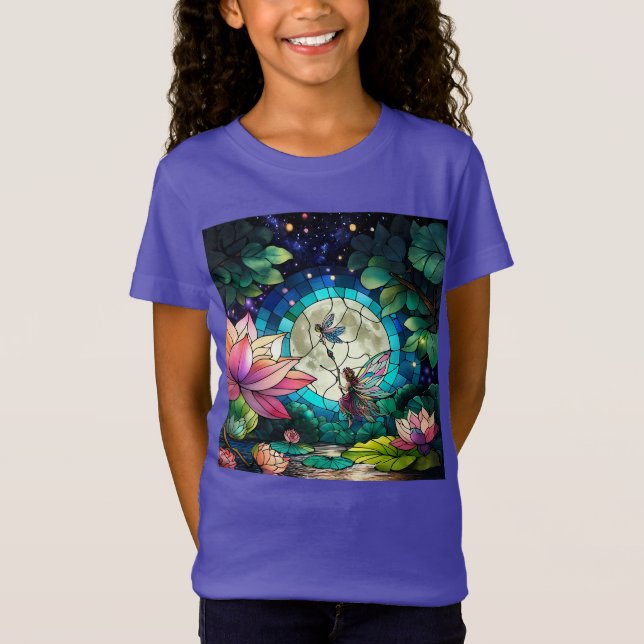 Camiseta Stained Glass Little Fairy With Dragonfly (Anverso)