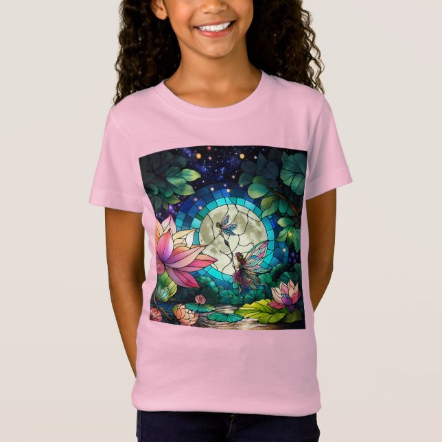 Camiseta Stained Glass Little Fairy With Dragonfly (Anverso)