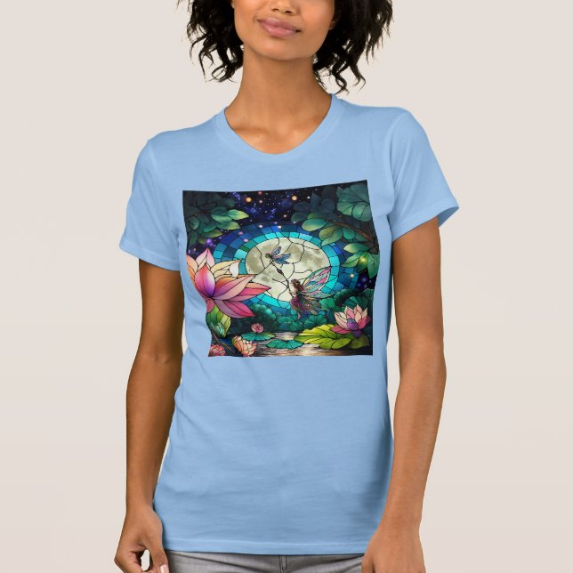 Camiseta Stained Glass Little Fairy With Dragonfly (Anverso)