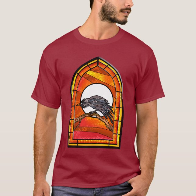 Camiseta StainGlass Raven (Anverso)