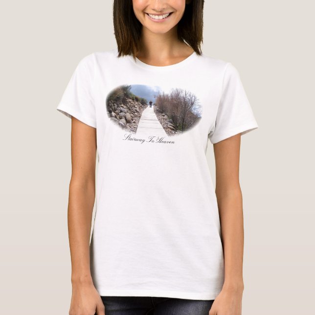 Camiseta Stairway To Heaven Ladies Long Sleeve (Fitted) (Anverso)