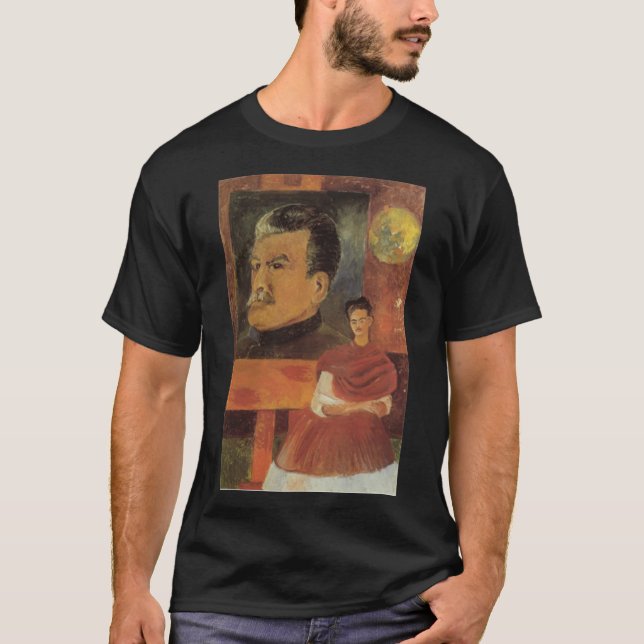 Camiseta Stalin, comunista de Frida Kahlo, pintando T esenc (Anverso)