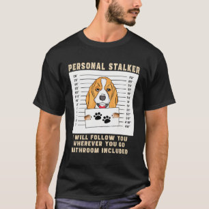 Camiseta Stalker personal Beagle Dog Arrestado Foto De La C