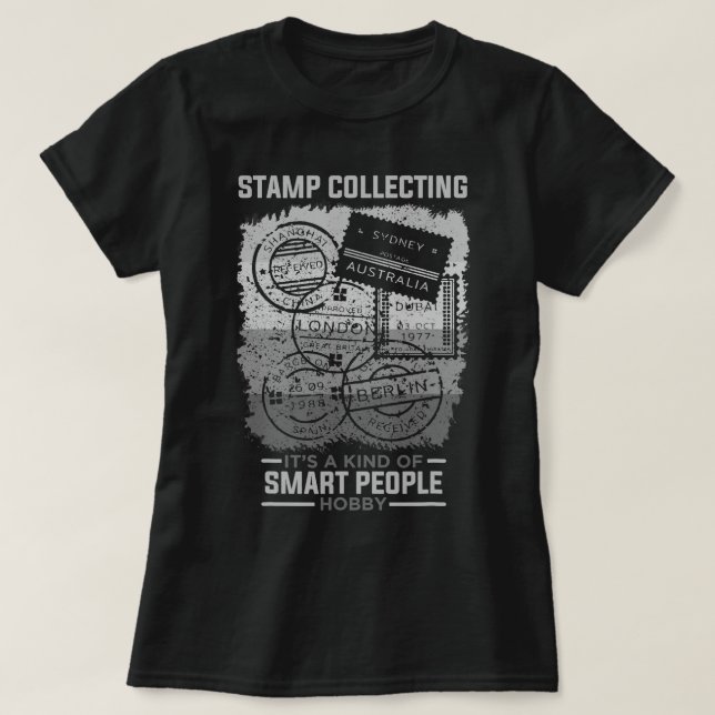 Camiseta Stamp Recolecta Hobby Smart People Funny Stamp Co (Diseño del anverso)