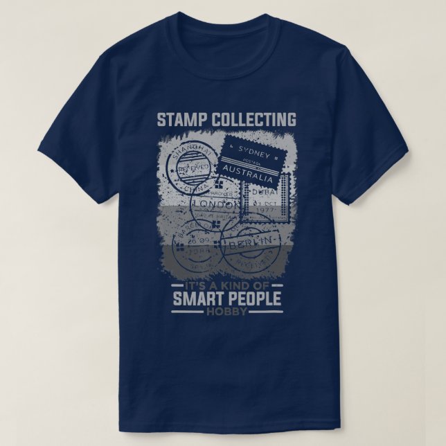 Camiseta Stamp Recolecta Hobby Smart People Funny Stamp Co (Diseño del anverso)
