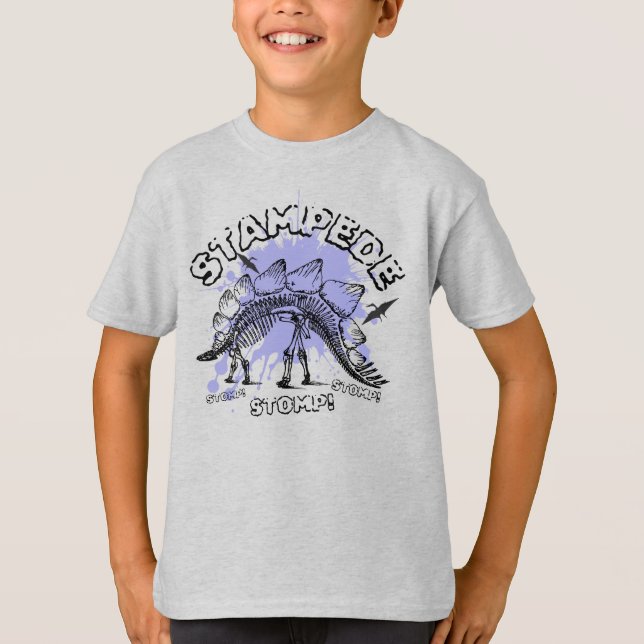 Camiseta Stampede Stegosaurus Dinosaur (Anverso)
