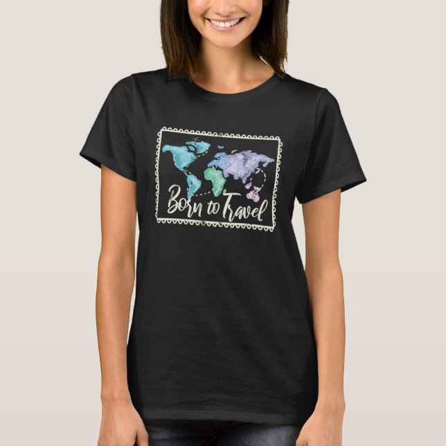 Camiseta Stamps collectors world map travel (Anverso)