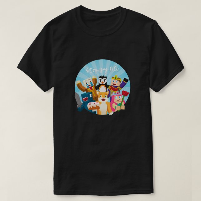 Camiseta Stampy Cat y sus amigos esenciales (Diseño del anverso)