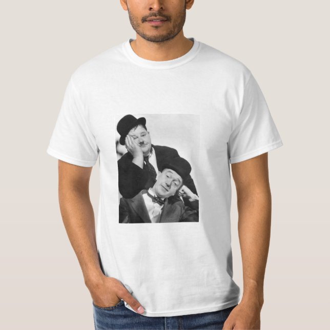 Camiseta "Stan Laurel y Oliver Hardy: Leyendas cómicas en" (Anverso)