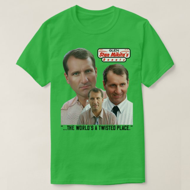 Camiseta STAN MIKITAS DONUTS Glen the Manager (Diseño del anverso)