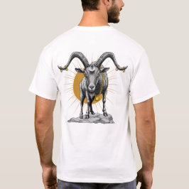 Camiseta Stance of the Goat – Bold Artistic Animal Illustra