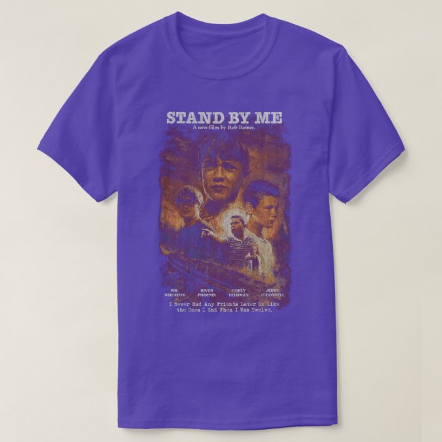 Camiseta Stand By Me DISTRESSED 80 culto clásico 2 (Diseño del anverso)