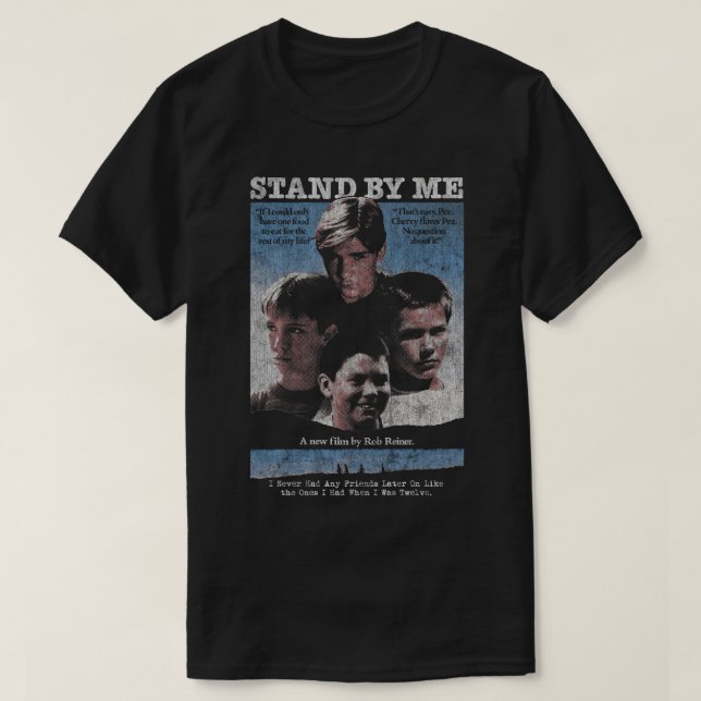 Camiseta Stand By Me DISTRESSED 80 culto clásico 3 (Diseño del anverso)