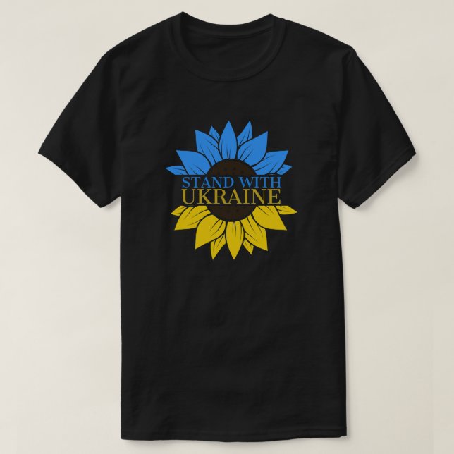 Camiseta Stand con Ucrania Blue Yellow Sunflower (Diseño del anverso)